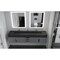 Castello Usa Nile 84-inch Gray Vanity Set with Black Top and Brushed Nickel Handles CB-MC-84G-BN-2053-BL - alternate 7